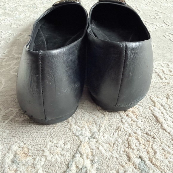 Tory Burch Black Flats with Gold Accent Size 10M - Picture 7 of 11